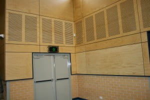 Acoustic panels in a Sydney gymnasium