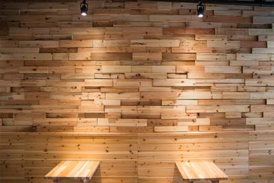 Wall panelling with tactile element
