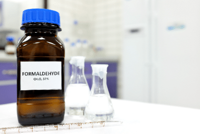 A bottle of formaldehyde compound