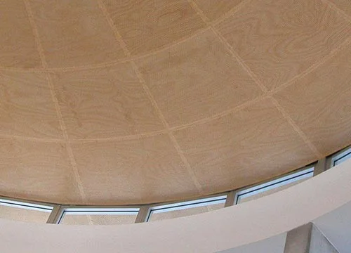 acoustic plywood ceiling